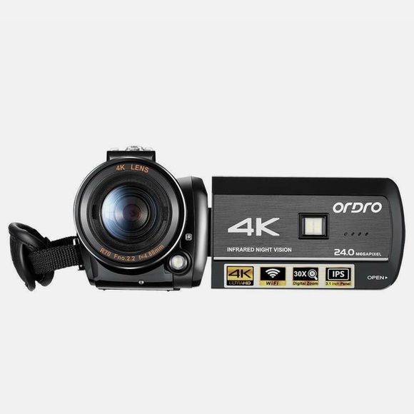 ORDRO AC3 Camcorder Ultra HD 4k Camcorder Microphone 1080P 60fps Digital Zoom - Picture 2 of 14